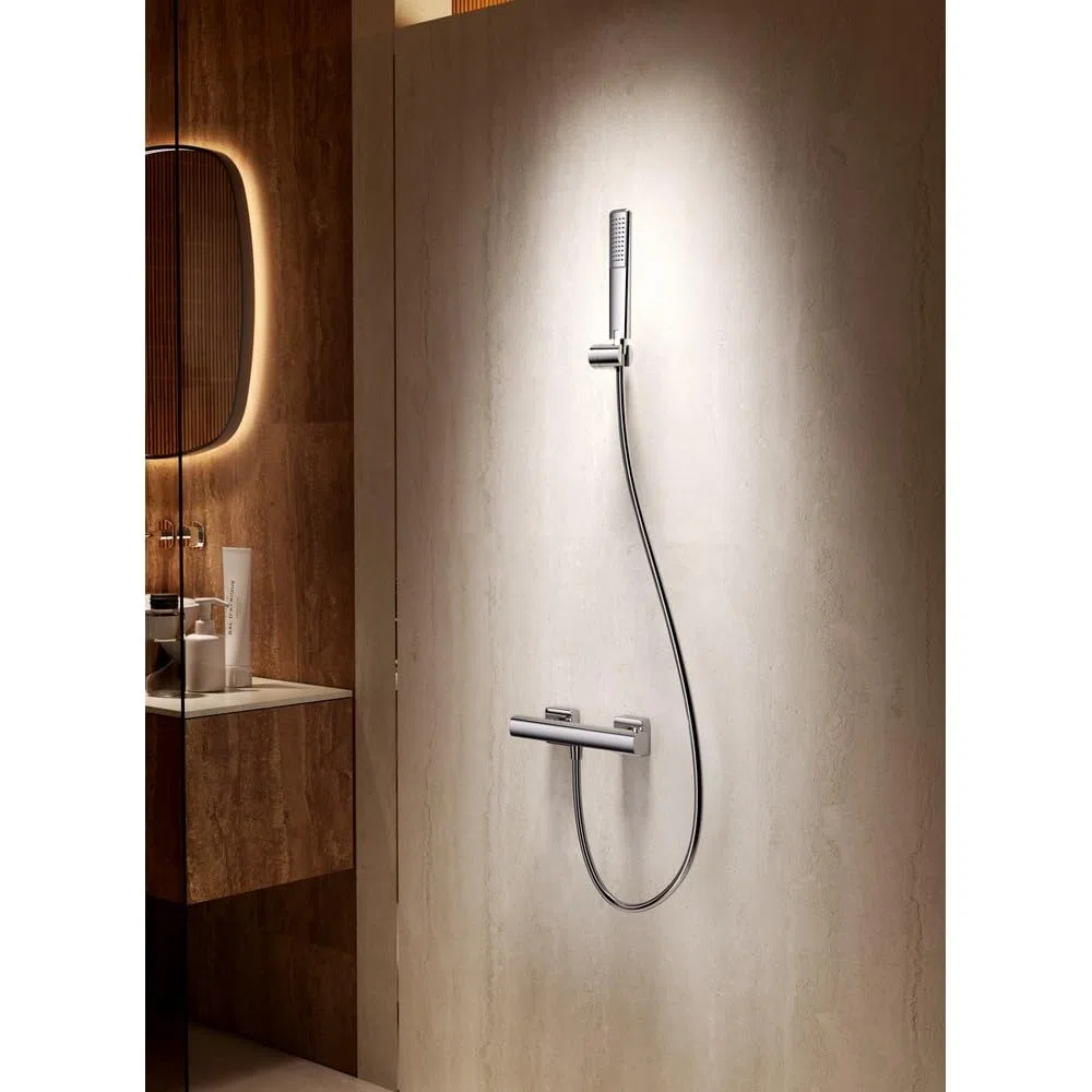 IMEX | Kit de Ducha Termostático Serie Toscana Negro Mate