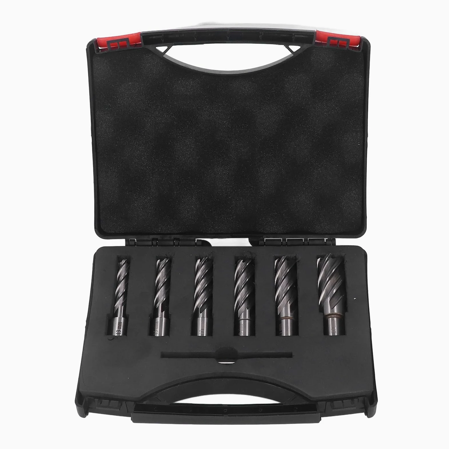Juego de Brocas de 3 Flautas de Acero de Carburo de Corte Anular para Metal, Fácil Eliminación de Virutas para Placas de Acero, Hierro Fundido, Inoxidable, Aluminio - 7 Piezas para Taller