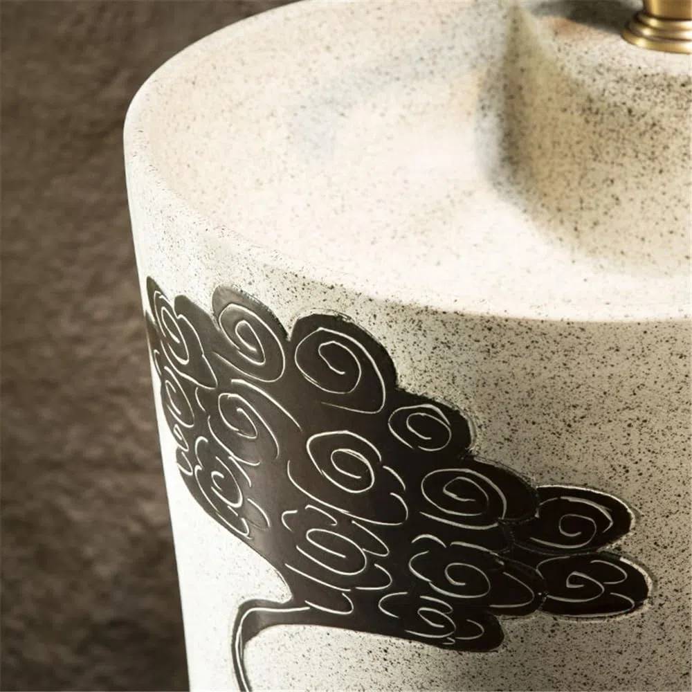 Fregadero de pie retro con grifo y kit de drenaje, elegante lavabo de cerámica para baño, estilo vintage, fácil instalación, diseño que ahorra espacio