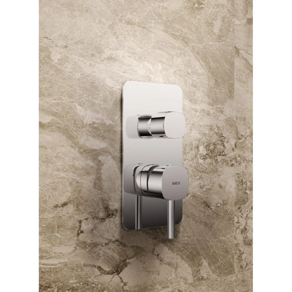 IMEX | Conjunto de Ducha Monomando Empotrado Arezzo Serie Toscana Negro Mate