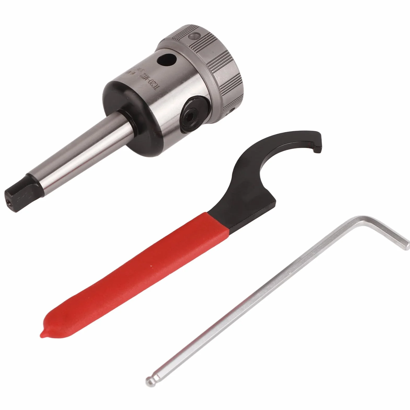 Eje de corte anular TC20 - MT2, accesorio de soporte para macho de roscar, portabrocas de alta precisión de 0,03 mm para machos de roscar M5 - M20, material duradero 40Cr con cono