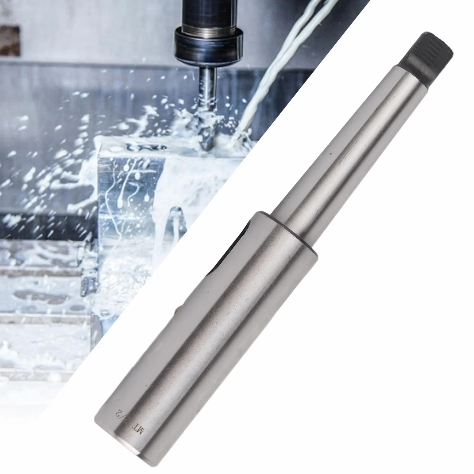 Adaptador de Cono Reductor Morse MT2-MT2, Manga Cónica de Acero Rápido para Torno y Fresado, Reemplazo Compatible con Portabrocas Cónicos MT2