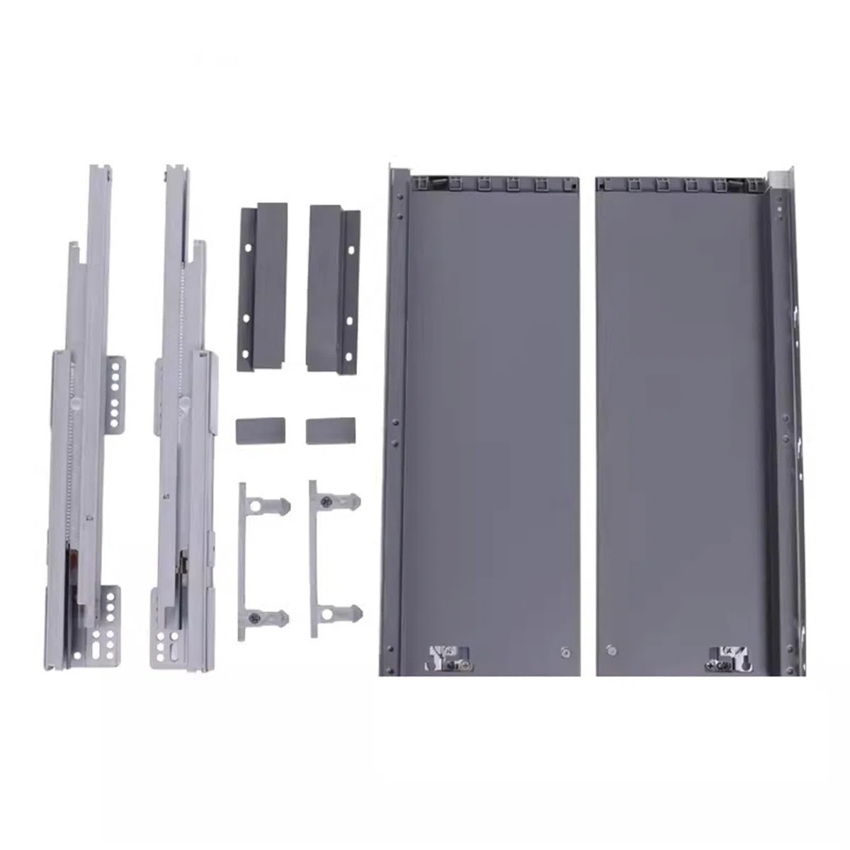 Correderas para cajones con cierre suave bajo encimera 1 par de correderas for cajones de 10" a 22" de pared doble fina con cierre suave for muebles de cocina y baño(L350MM)