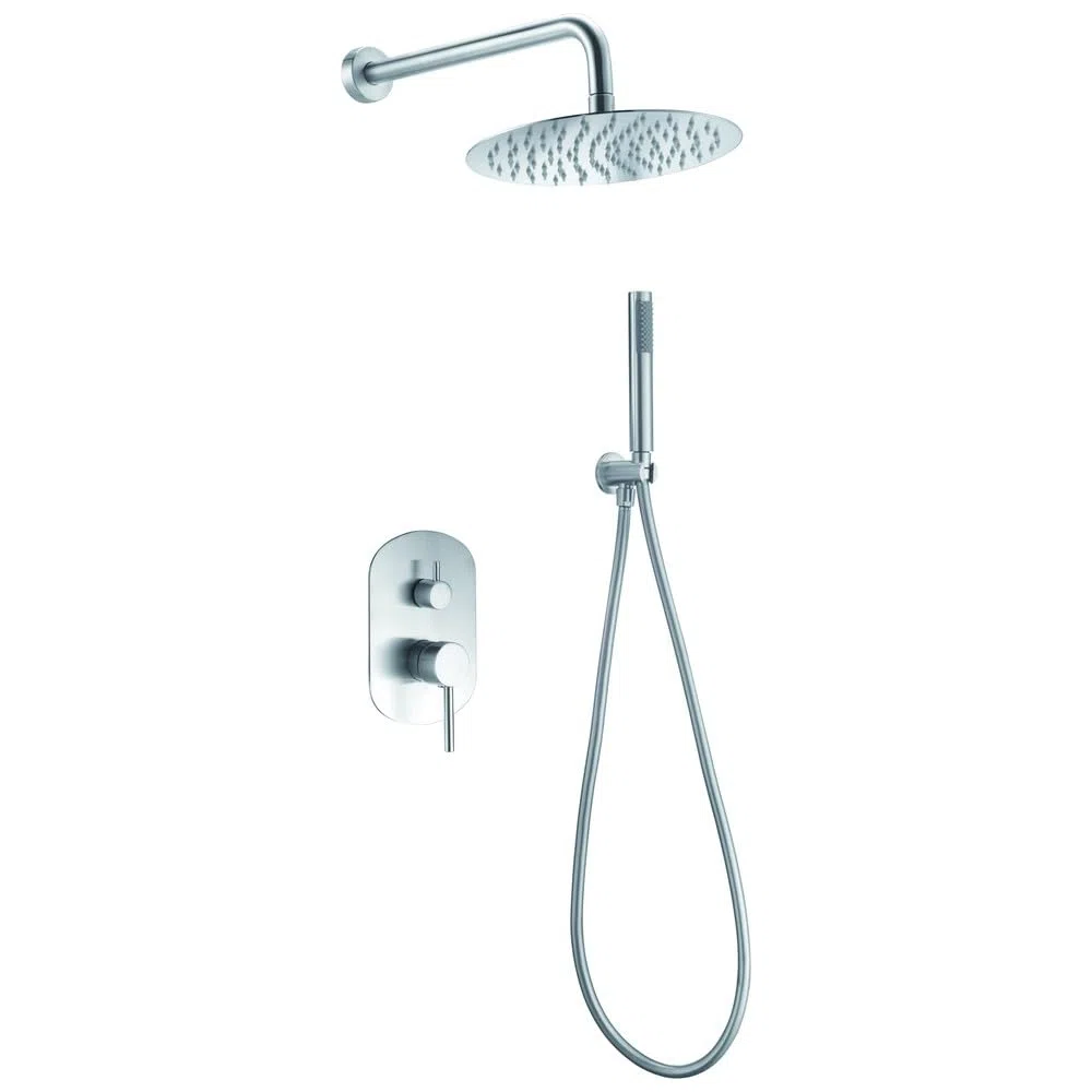 IMEX | Conjunto de Ducha Empotrado Monomando S.316 Serie Moscú Acero
