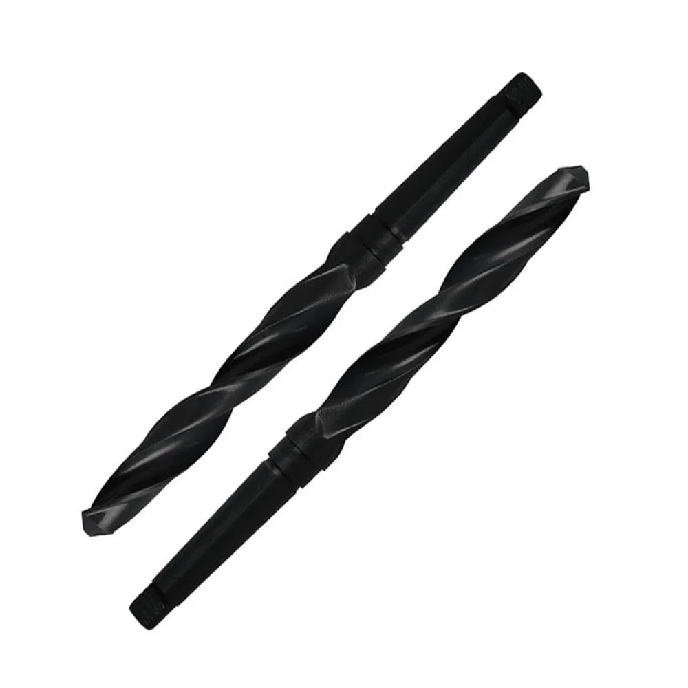 1 broca helicoidal HSS Morse con vástago cónico, 10 mm-65 mm, broca cónica negra para perforación de madera y metal (49 mm)