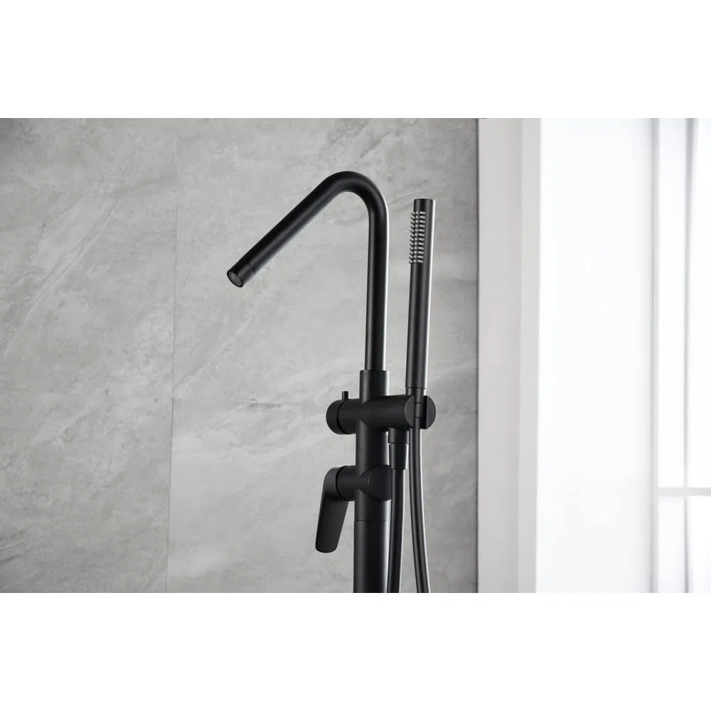 IMEX | Grifo de Bañera Exenta Belgica Serie Bélgica Negro Mate