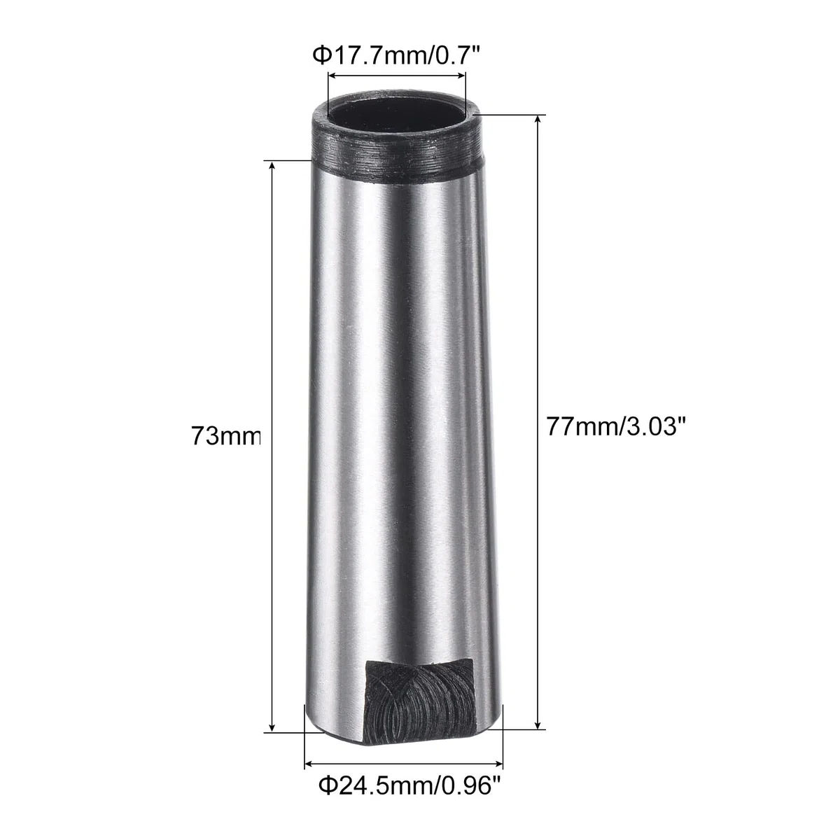 sourcing map Cónica taladro Manga MT3 a MT2 Morse Cono Reducción Adaptador Medio Cono Manguito para Torno Fresado CNC Fijación Herramienta